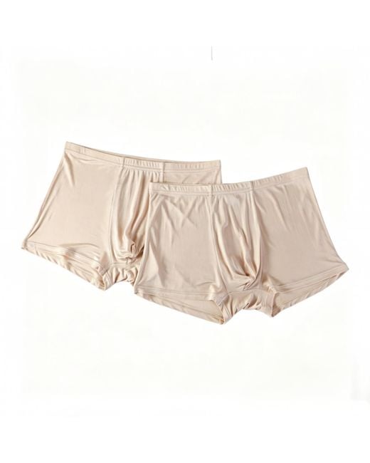 Soft Strokes Silk Natural Neutrals Set Of Two Knitted Silk Trunks
