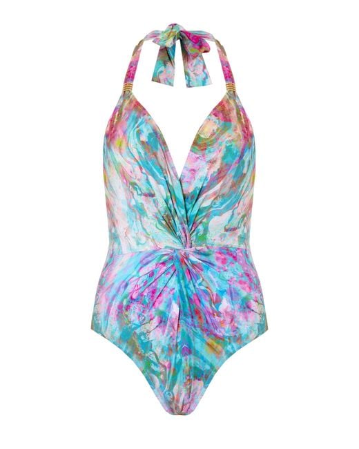 Sophia Alexia Blue Liquid Tahiti Twist Swimsuit