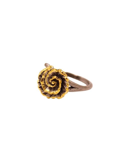 1610Istanbul Metallic Peony Ring