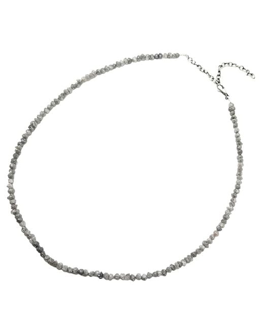 Rahul's Jewels Metallic 16"-19" Adjustable Length Genuine Diamond Rough Strand Necklace