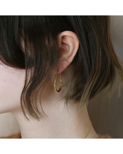 Janus Edinburgh Metallic Vermeil Sterling Shiel Hoop Earrings