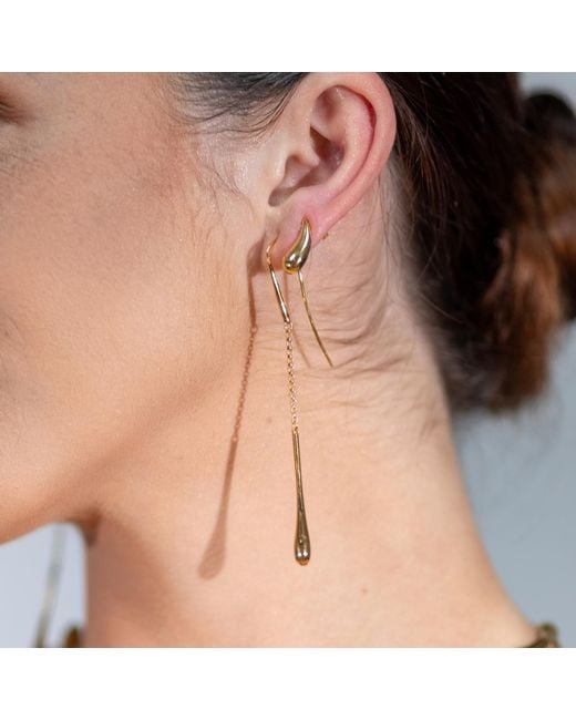 Lucy Quartermaine Metallic Drop Earrings