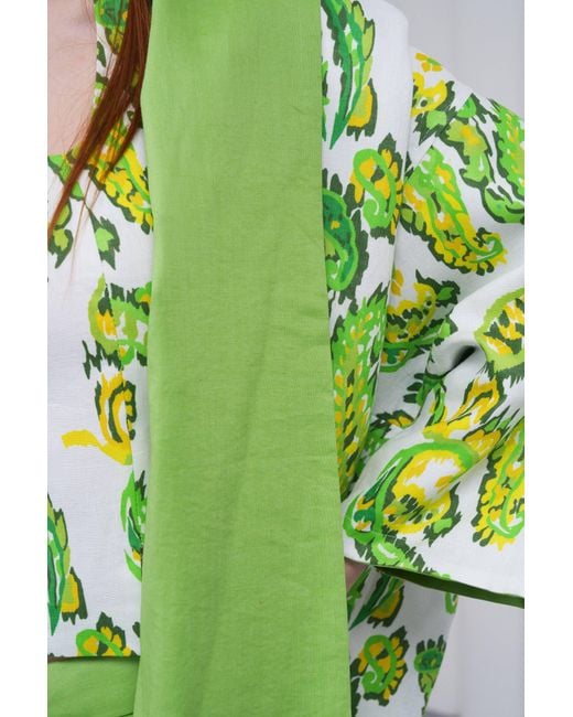 Lumina Eligma Green The Duality Linen Reversible Jacket