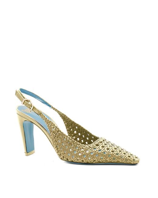 Valentina Rangoni Metallic Farone Woven Pump