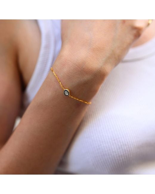 Spero London Metallic Sterling Raw Uncut Polki Diamond Bracelet