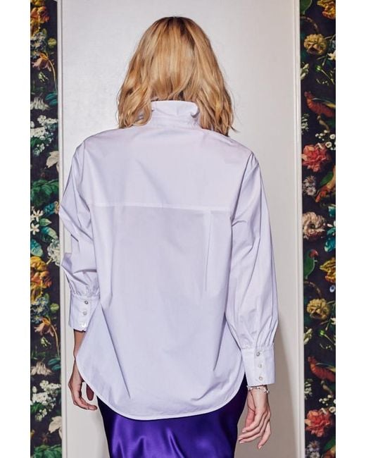 Lindsay Nicholas New York White Marcia Oversized Shirt
