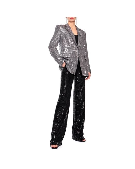 AGGI by HALEWSKI Black Luna Diamond Sequin Blazer