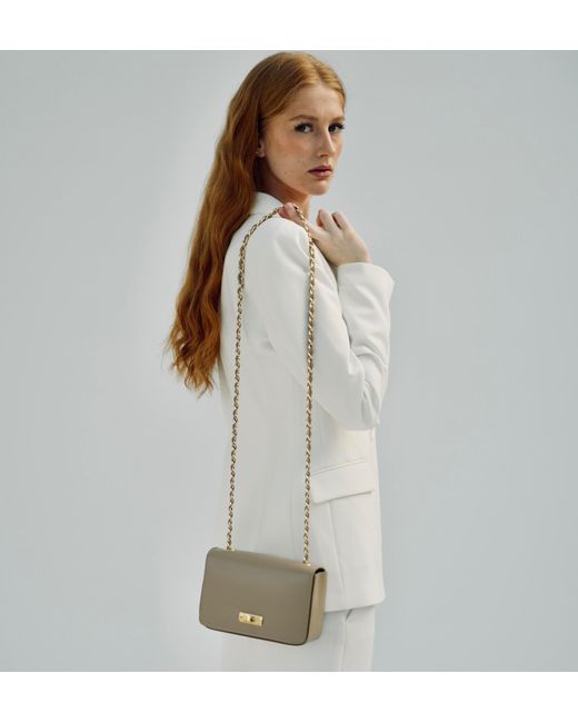 Apatchy London Gray Neutrals The Grace Mocha Leather Bag
