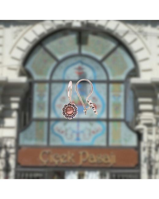 1610Istanbul Pink Istanbulite Floral Pastel Earrings