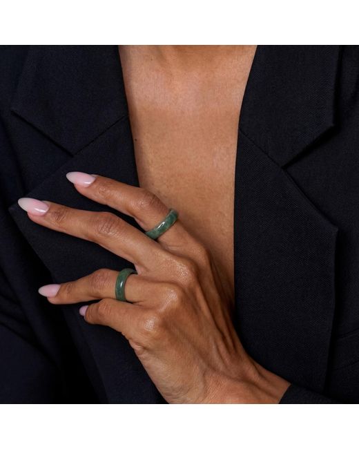 seree Blue Gale Square Jade Ring