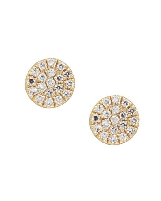 KAMARIA Metallic Diamond Disk Stud Earrings