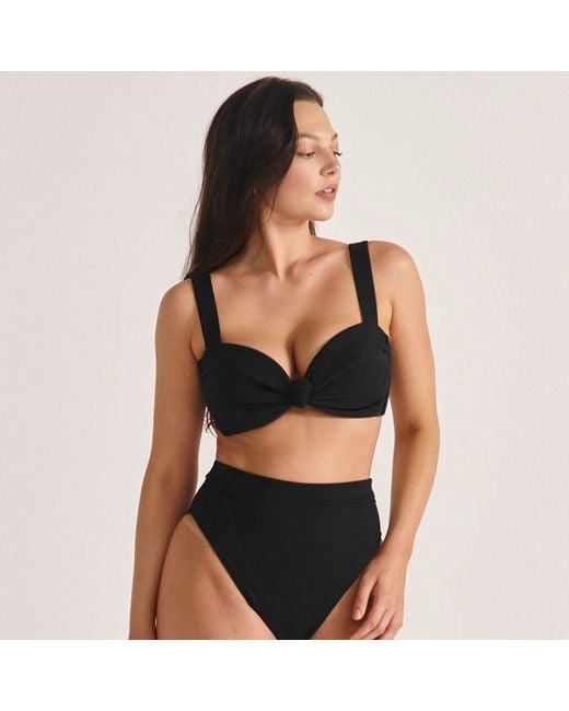 Montce Black Rib Hayden Bikini Top