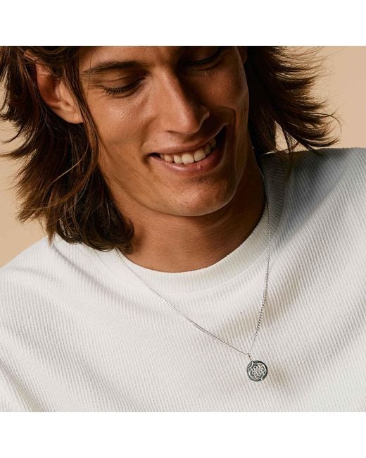 Charlotte's Web Jewellery Metallic Cw Motif Necklace for men