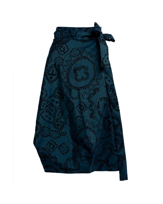 Bianca Popp Blue Wrapped Skirt