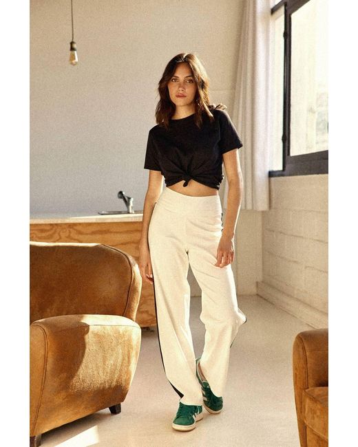 Marianne by Marie Jordane Natural Dylan Wide-Leg Pants