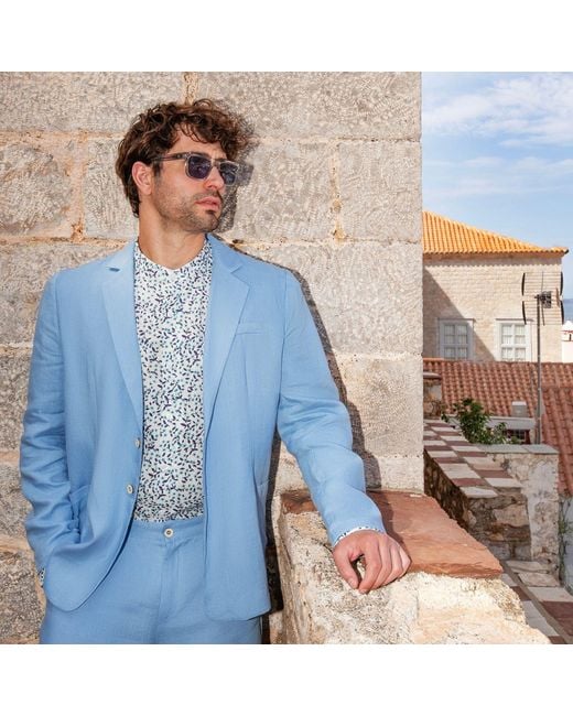 Haris Cotton Black Classic Linen Jacket for men