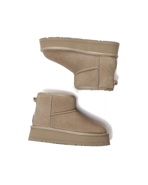 EverAu Australia Natural Dusky Leather Platform Short Boots