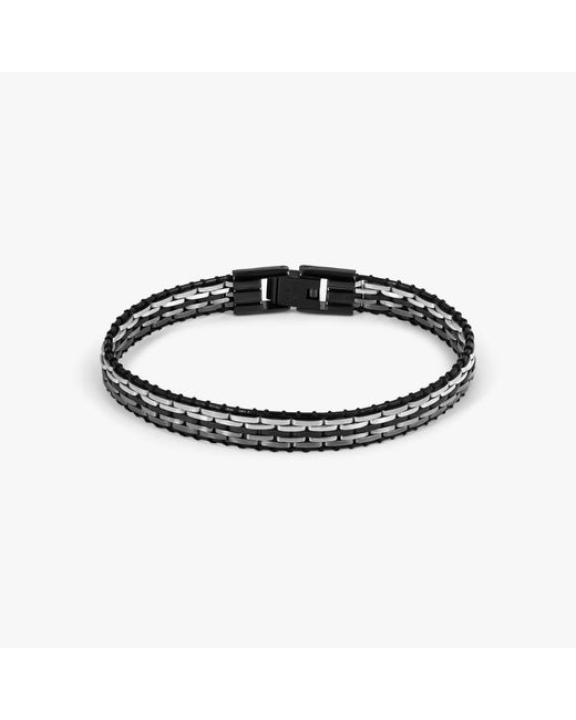 Tateossian Black Tessellate Bracelet for men