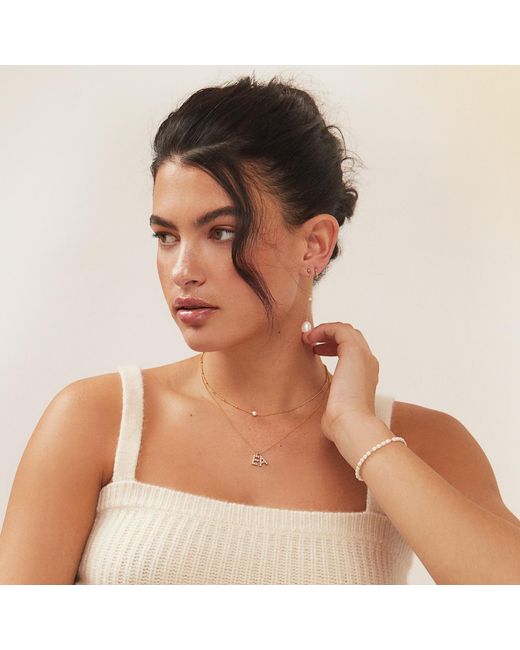 Lily & Roo Metallic Satellite Single Pearl Choker