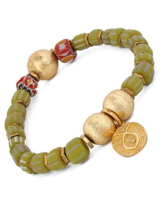 Ebru Jewelry Metallic Lucky Fish Beaded Bracelet