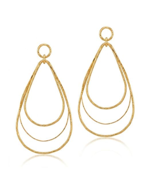 Jaredjamin Metallic Tereza Hammered Multi-Teardrop Dangle Earrings