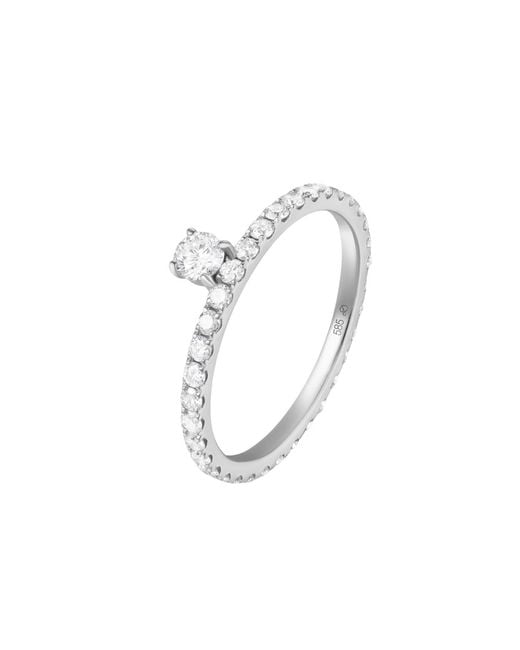 Dyamka Metallic Paved Solitaire Ring