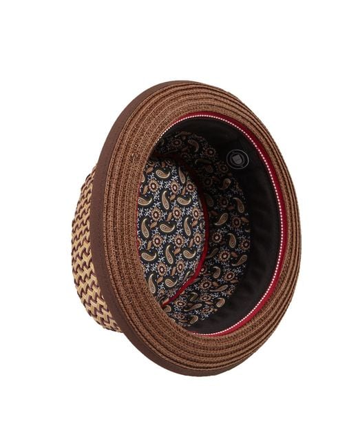 Dasmarca Hats Brown Dasmarca Max Summer Diamond Crown Lightweight Breathable Straw Porkpie Hat for men