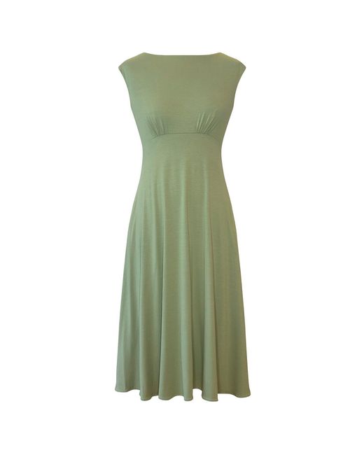 Alie Street London Green Luna Midi Dress With Pockets