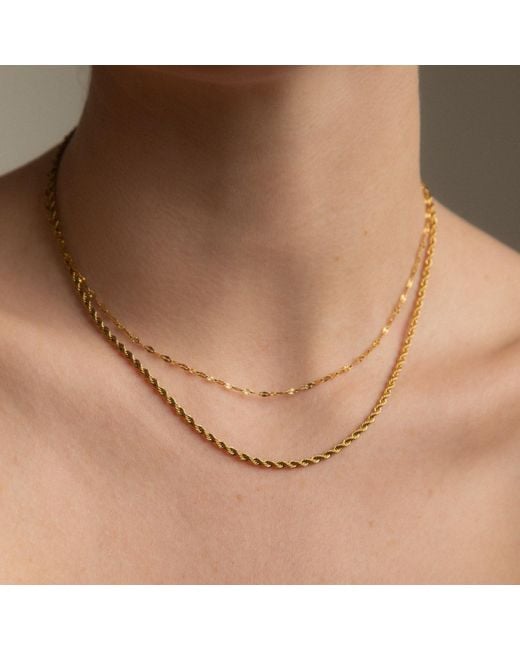 A Weathered Penny Metallic Contrast Layered Necklace