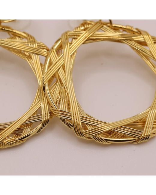 Nart Nature Making Art Metallic The Wheel Hand Twisted Wire Earrings