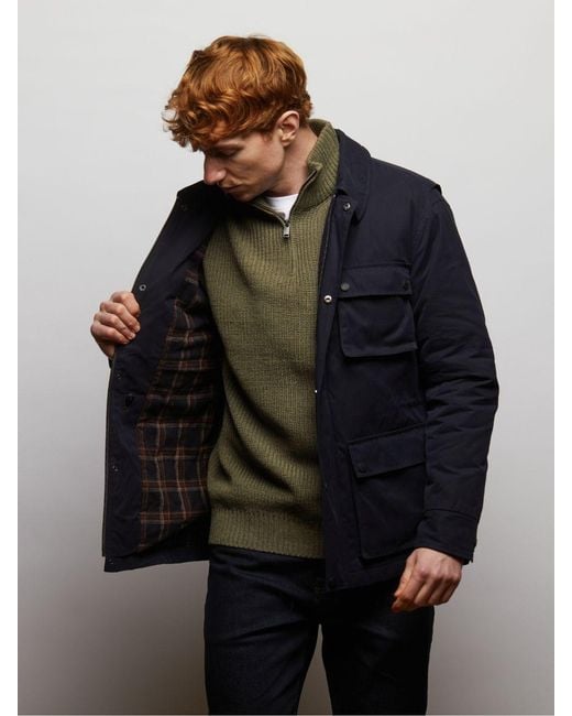 Guards London Blue Curtis Cotton Showerproof Four Pocket Jacket for men