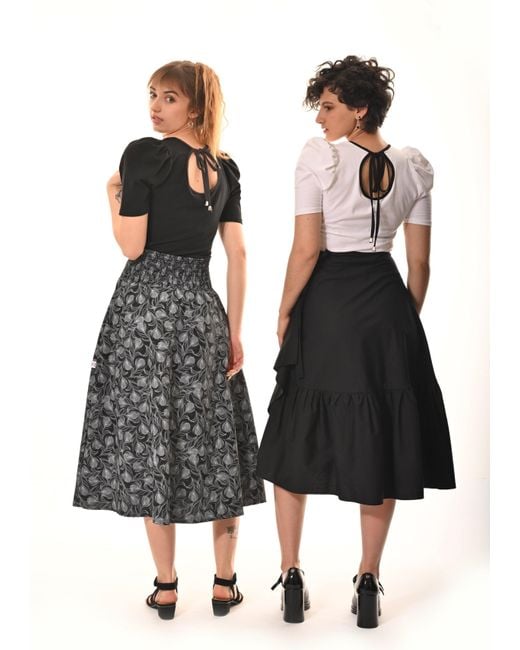 Frock Tales Black Belle Top With Scoop Neck