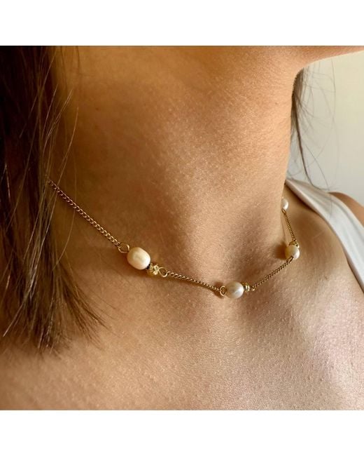 Evie Jewelry Metallic Off Court Pearl Necklace