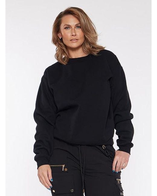 Circular Path Black Boyfriend Sweatshirt