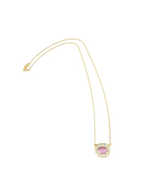 Opium Jewels White Tourmaline Crystal Jali Necklace
