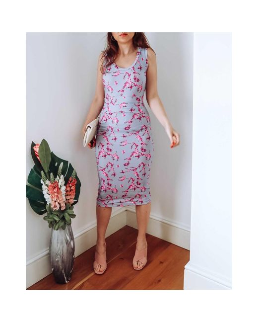 Sophie Cameron Davies Gray Floral Vest Top