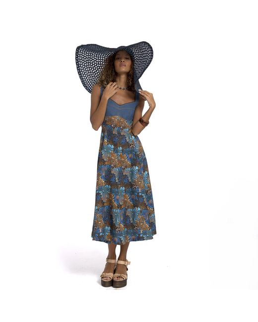 Lalipop Design Blue Midi Dress