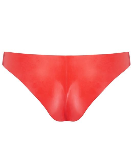 Elissa Poppy Red Latex Brief