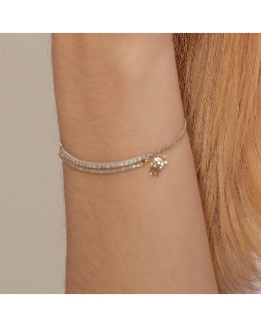 BLOOMTINE | Earth Angel HQ Metallic Illuminess 14K Diamond Bar Bracelet