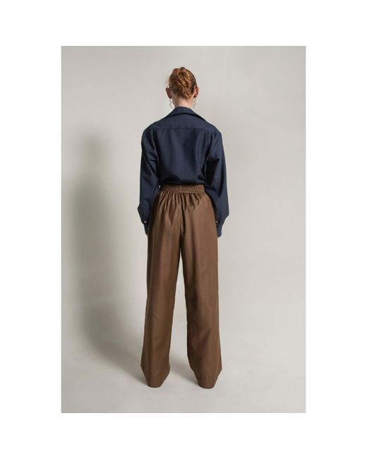 Van Brussel Brown Soren Elasticated Waist Trouser