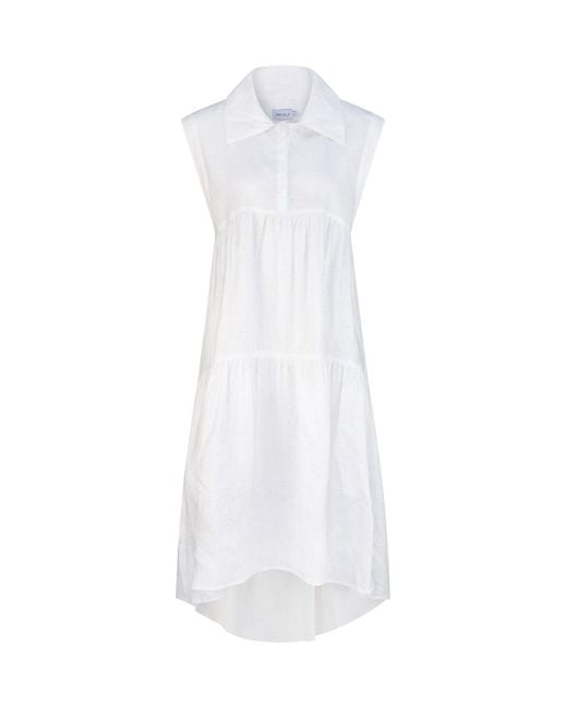 Dref White Campari Linen Dress