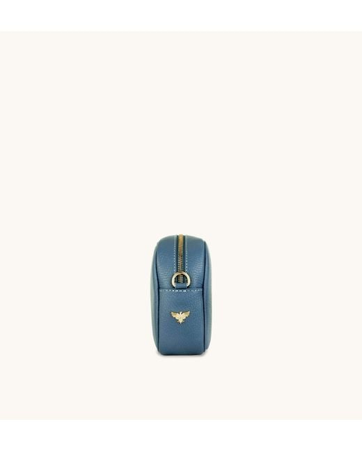Apatchy London Blue The Tassel Denim Leather Crossbody Bag