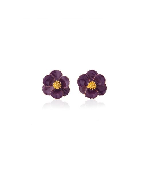 Milou Jewelry Purple Petite Flower Earrings