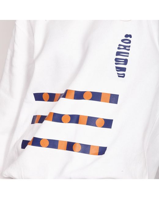 SOHUMAN White Bius Organic Cotton Sweatshirt