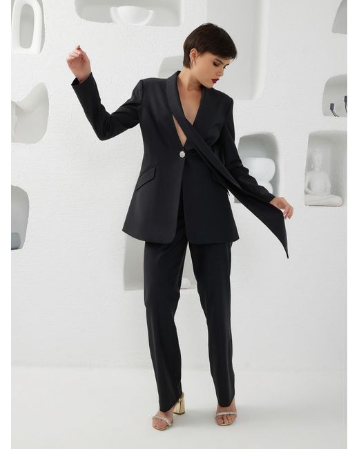 Lumina Eligma Black Shawl Suit Blazer