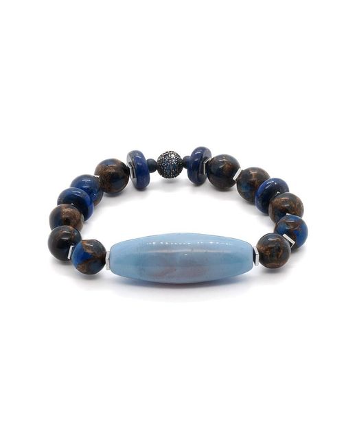 Ebru Jewelry Blue Ocean Inner Peace Bracelet Set