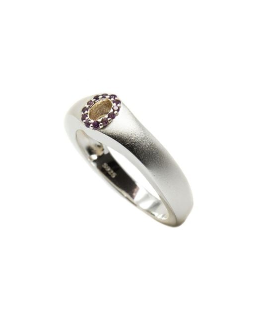 NASI SILVER White Rebirth Ring- Amethyst