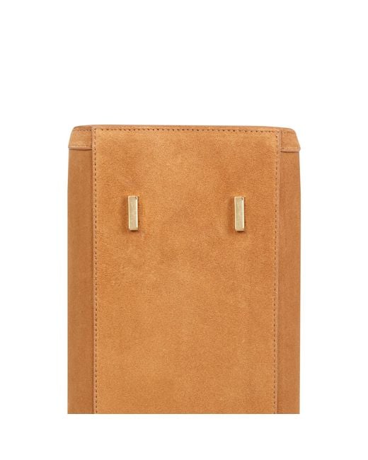 Saonara Brand Brown Shopping Bag Camel Suede