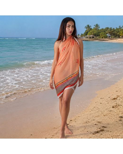 DHARA SHETH DUBAI Pink Peach Blossom Resort Sarong