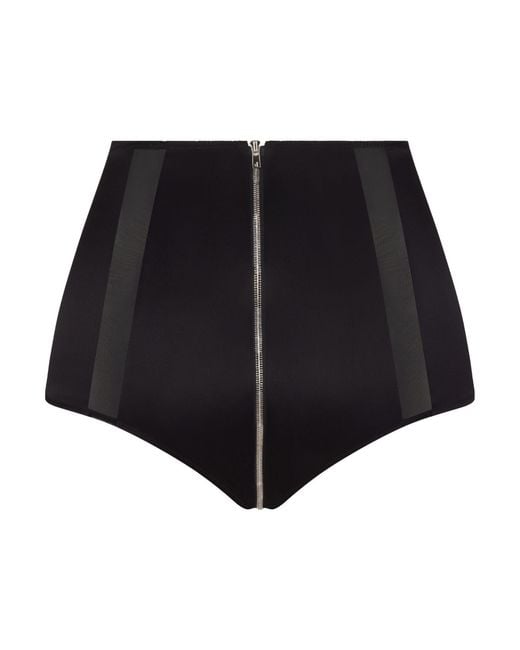 Lunatic Femme Black Sweet Tooth Silk Panty With Two-Way Zipper
